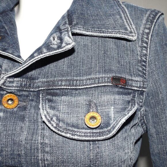 AG Denim Jacket, XS, Buttons, Pockets/Flaps, The Alamo, Stretch, Long sleeves - Picture 6 of 14